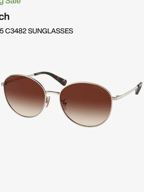 Coach gold metal frame sunglasses